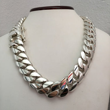 19mm Cuban Link Necklace - Premium 999 Silver